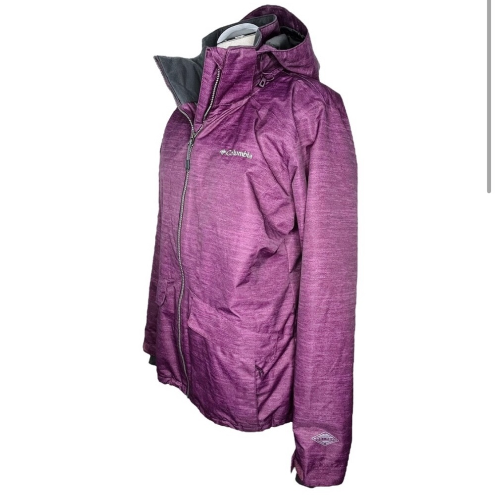 Columbia Ski Snowboard Coat sz L * Ankeny Hill Jacket Omni-Heat Removable Hood
